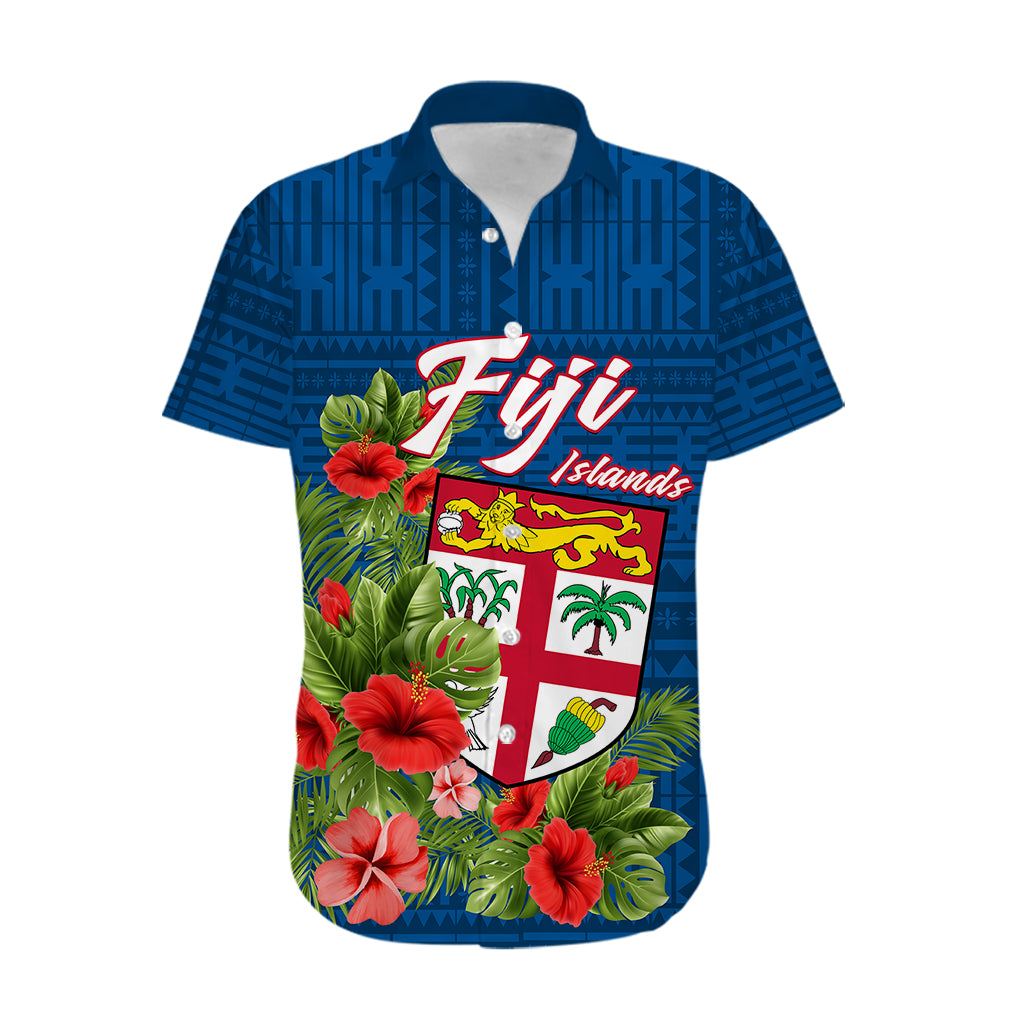 Polynesian Pride Fiji Hawaiian Shirt Tropical Flowers and Tapa Pattern LT9 - Polynesian Pride