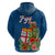 Polynesian Pride Fiji Hoodie Tropical Flowers and Tapa Pattern LT9 - Polynesian Pride