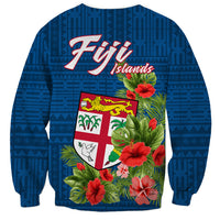Polynesian Pride Fiji Sweatshirt Tropical Flowers and Tapa Pattern LT9 - Polynesian Pride