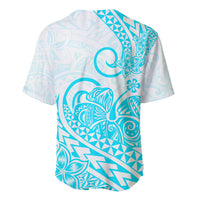 Polynesian Baseball Jersey Tribal Tattoo Aqua Screen Color LT9 - Polynesian Pride