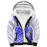 Polynesian Sherpa Hoodie Tribal Tattoo Blue Screen Color LT9 Unisex Blue - Polynesian Pride