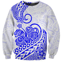 Polynesian Sweatshirt Tribal Tattoo Blue Screen Color LT9 Unisex Blue - Polynesian Pride