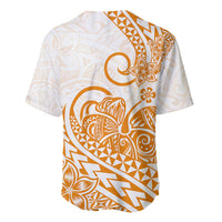 Polynesian Baseball Jersey Tribal Tattoo Gold Screen Color LT9 - Polynesian Pride