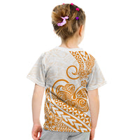 Polynesian Kid T Shirt Tribal Tattoo Gold Screen Color LT9 - Polynesian Pride