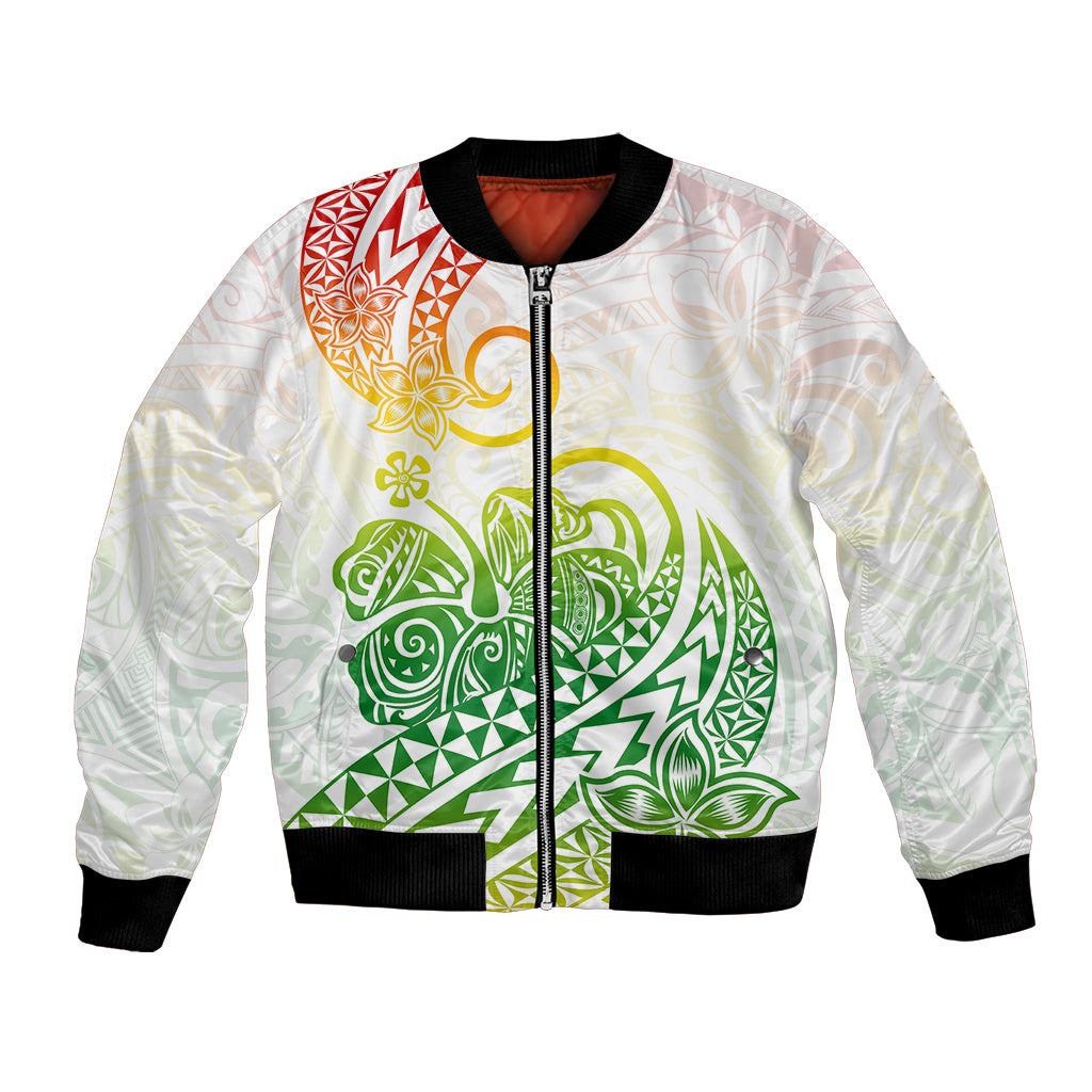 Polynesian Bomber Jacket Tribal Tattoo Gradient 02 Screen Color LT9 Unisex Gradient - Polynesian Pride