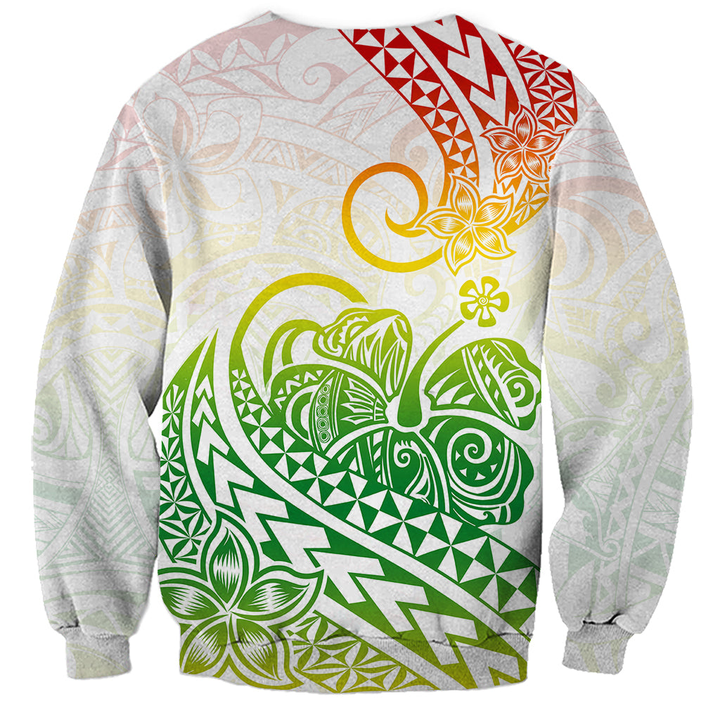 Polynesian Sweatshirt Tribal Tattoo Gradient 02 Screen Color LT9 - Polynesian Pride