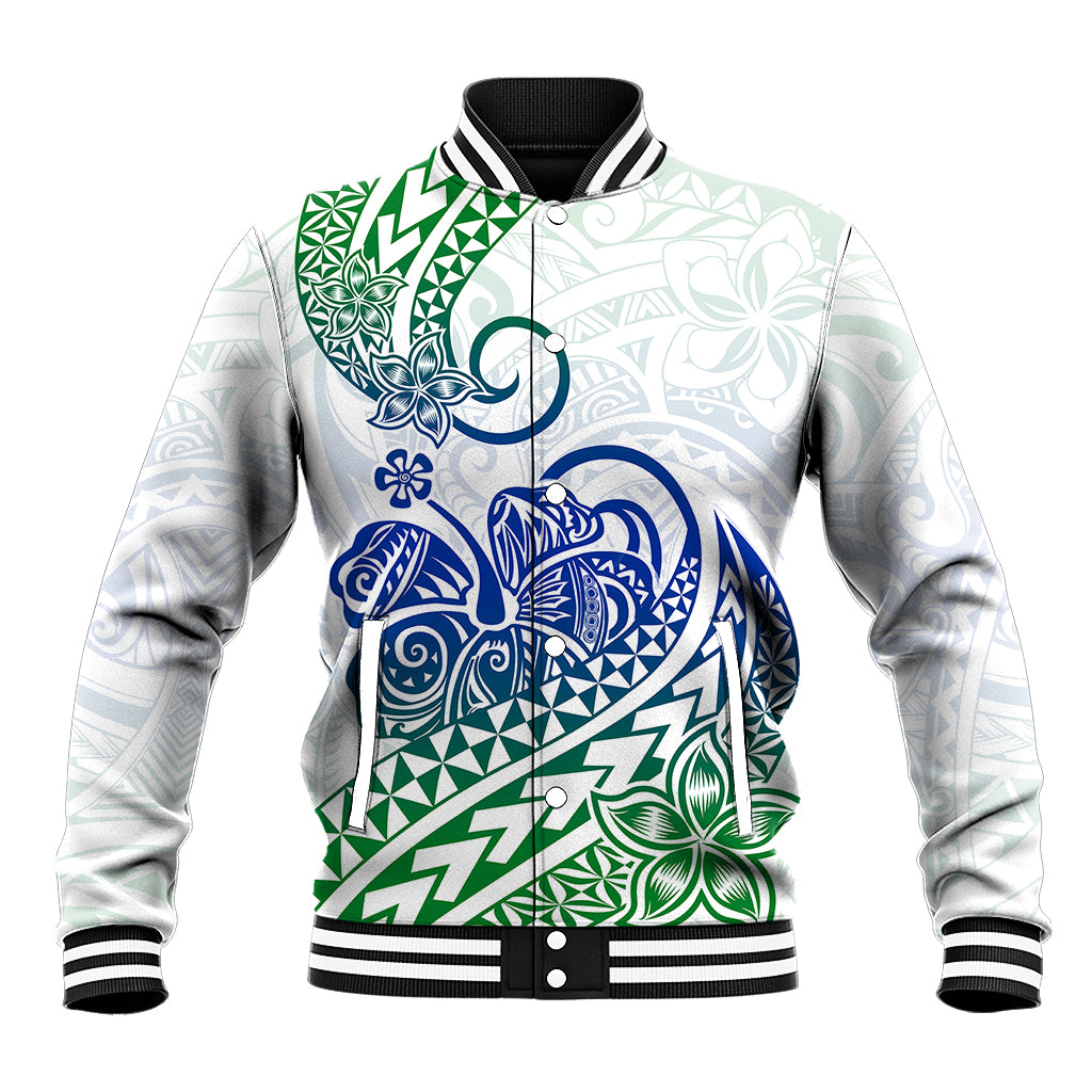 Polynesian Baseball Jacket Tribal Tattoo Gradient 03 Screen Color LT9 Unisex Gradient - Polynesian Pride
