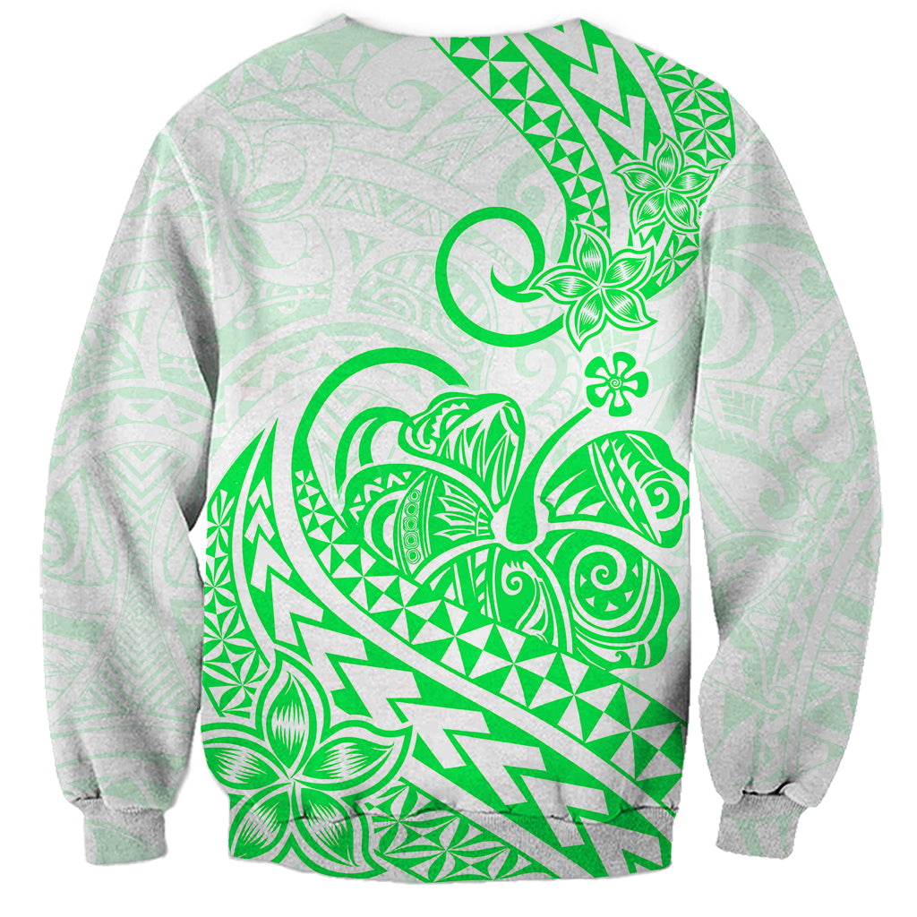 Polynesian Sweatshirt Tribal Tattoo Green Screen Color LT9 - Polynesian Pride