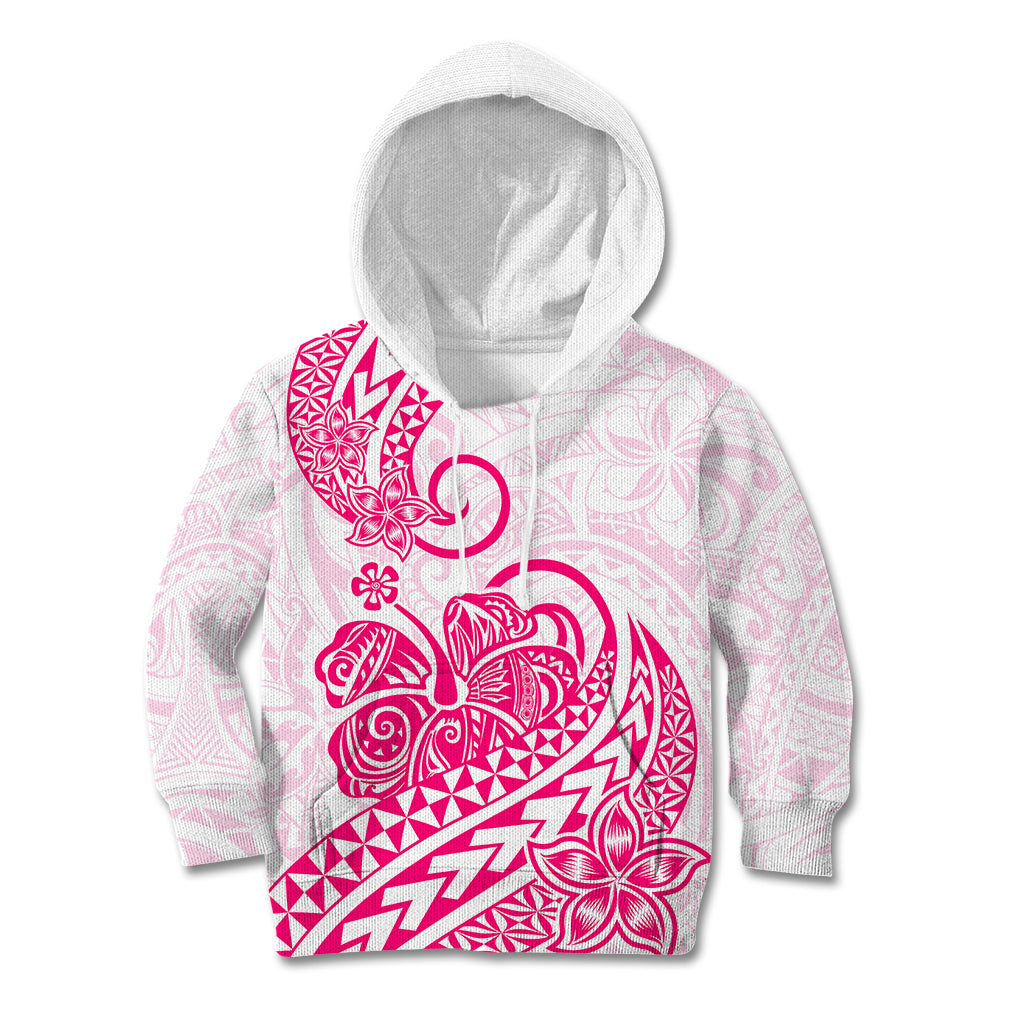 Polynesian Kid Hoodie Tribal Tattoo Pink Screen Color LT9 Hoodie Pink - Polynesian Pride