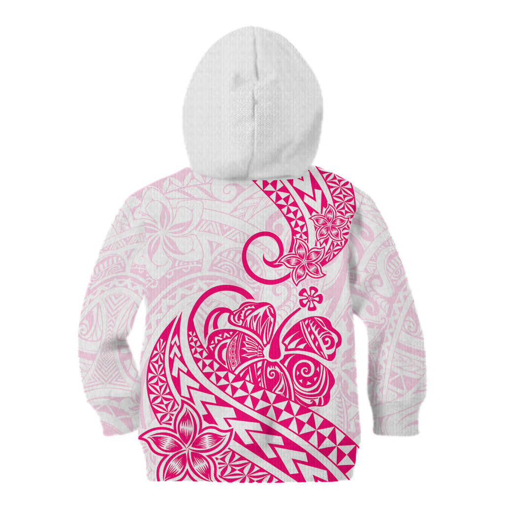 Polynesian Kid Hoodie Tribal Tattoo Pink Screen Color LT9 Zip Hoodie Pink - Polynesian Pride