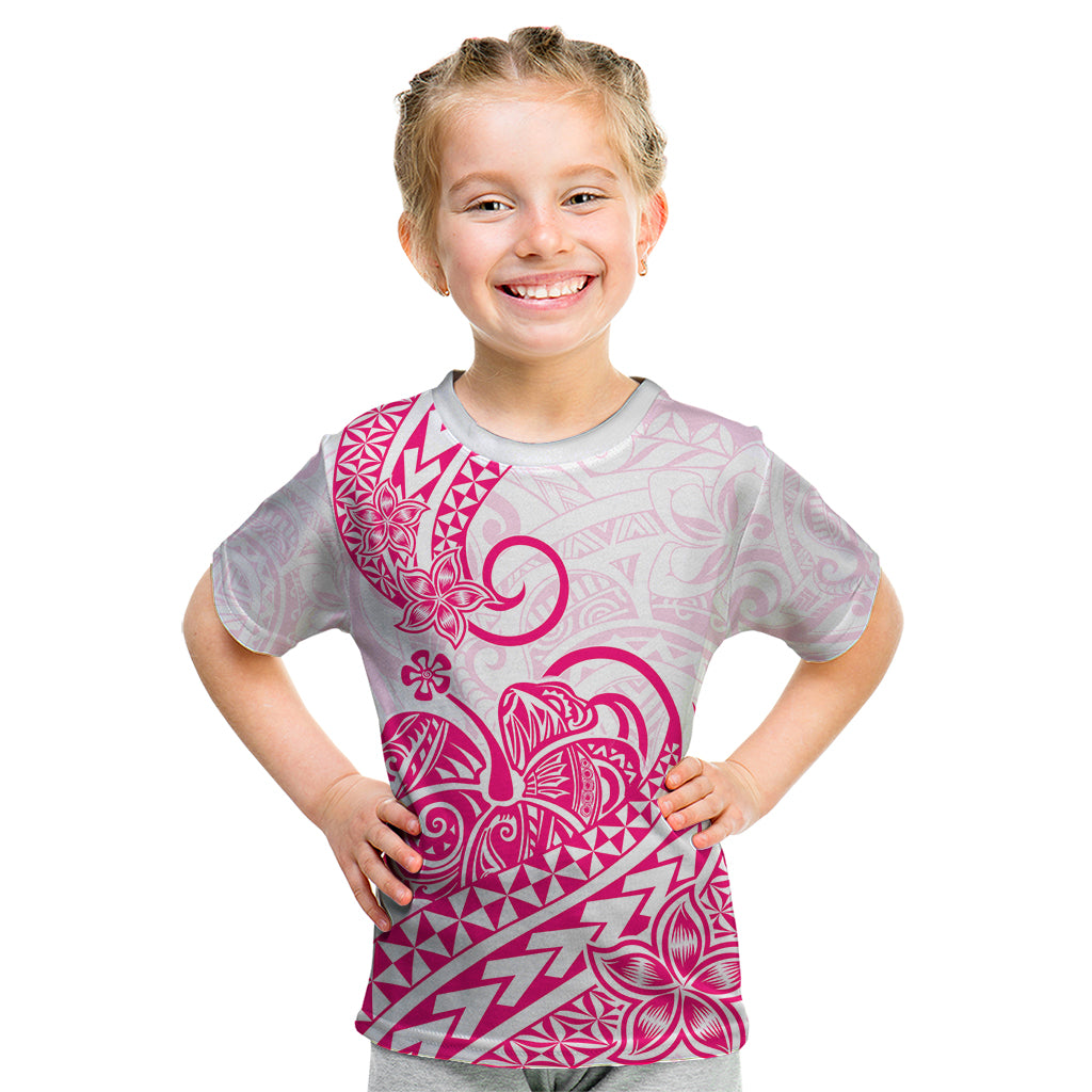 Polynesian Kid T Shirt Tribal Tattoo Pink Screen Color LT9 Pink - Polynesian Pride