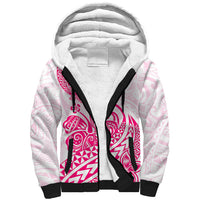 Polynesian Sherpa Hoodie Tribal Tattoo Pink Screen Color LT9 Unisex Pink - Polynesian Pride