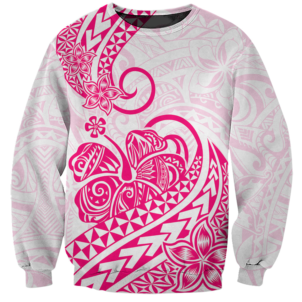 Polynesian Sweatshirt Tribal Tattoo Pink Screen Color LT9 Unisex Pink - Polynesian Pride