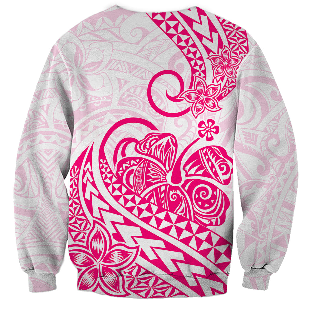 Polynesian Sweatshirt Tribal Tattoo Pink Screen Color LT9 - Polynesian Pride