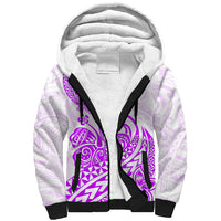 Polynesian Sherpa Hoodie Tribal Tattoo Purple Screen Color LT9 Unisex Purple - Polynesian Pride