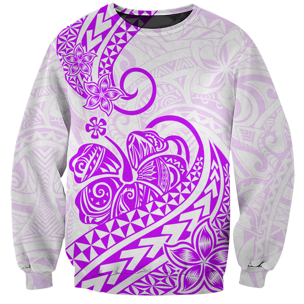 Polynesian Sweatshirt Tribal Tattoo Purple Screen Color LT9 Unisex Purple - Polynesian Pride