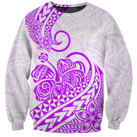 Polynesian Sweatshirt Tribal Tattoo Purple Screen Color LT9 Unisex Purple - Polynesian Pride