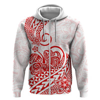 Polynesian Hoodie Tribal Tattoo Red Screen Color LT9 - Polynesian Pride