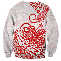 Polynesian Sweatshirt Tribal Tattoo Red Screen Color LT9 - Polynesian Pride