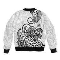 Polynesian Bomber Jacket Tribal Tattoo Black Screen Color LT9 - Polynesian Pride