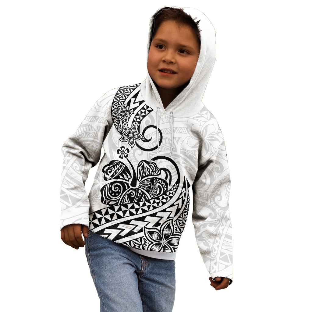 Polynesian Kid Hoodie Tribal Tattoo Black Screen Color LT9 - Polynesian Pride