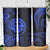 Polynesian Guam Coat of Arms Skinny Tumbler Polynesian Tribal Tattoo Blue Version