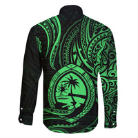 Polynesian Guam Coat of Arms Family Matching Puletasi and Hawaiian Shirt Polynesian Tribal Tattoo Green Version LT9 - Polynesian Pride