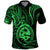 Polynesian Pride Guam Polo Shirt With Polynesian Tribal Tattoo and Coat of Arms Green Version LT9 Green - Polynesian Pride