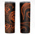 Polynesian Guam Coat of Arms Skinny Tumbler Polynesian Tribal Tattoo Orange Version