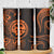 Polynesian Guam Coat of Arms Skinny Tumbler Polynesian Tribal Tattoo Orange Version