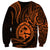 Polynesian Pride Guam Sweatshirt With Polynesian Tribal Tattoo and Coat of Arms Orange Version LT9 - Polynesian Pride