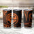 Polynesian Guam Coat of Arms Tumbler Cup Polynesian Tribal Tattoo Orange Version