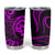 Polynesian Guam Coat of Arms Tumbler Cup Polynesian Tribal Tattoo Purple Version