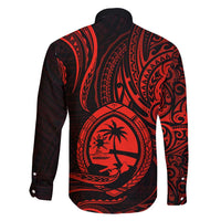 Polynesian Guam Coat of Arms Family Matching Tank Maxi Dress and Hawaiian Shirt Polynesian Tribal Tattoo Red Version LT9 - Polynesian Pride