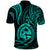 Polynesian Pride Guam Polo Shirt With Polynesian Tribal Tattoo and Coat of Arms Turquoise Version LT9 - Polynesian Pride