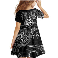 Polynesian Guam Coat of Arms Family Matching Mermaid Dress and Hawaiian Shirt Polynesian Tribal Tattoo Black Version LT9 - Polynesian Pride