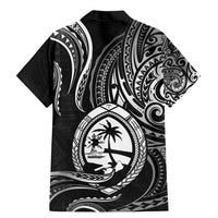 Polynesian Guam Coat of Arms Family Matching Mermaid Dress and Hawaiian Shirt Polynesian Tribal Tattoo Black Version LT9 - Polynesian Pride