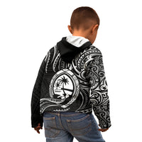 Polynesian Pride Guam Kid Hoodie With Polynesian Tribal Tattoo and Coat of Arms Black Version LT9 - Polynesian Pride