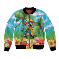 Always 5 O'clock Bomber Jacket Hawaiian Tropical Parrot - Polynesian Pride