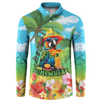Always 5 O'clock Button Sweatshirt Hawaiian Tropical Parrot - Polynesian Pride