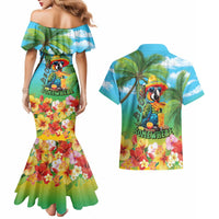 Always 5 O'clock Couples Matching Mermaid Dress and Hawaiian Shirt Hawaiian Tropical Parrot - Polynesian Pride