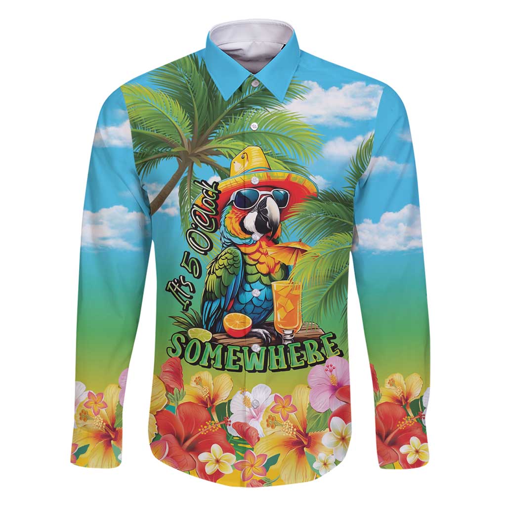 Always 5 O'clock Family Matching Off Shoulder Short Dress and Hawaiian Shirt Hawaiian Tropical Parrot - Polynesian Pride