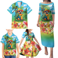 Always 5 O'clock Family Matching Puletasi and Hawaiian Shirt Hawaiian Tropical Parrot - Polynesian Pride