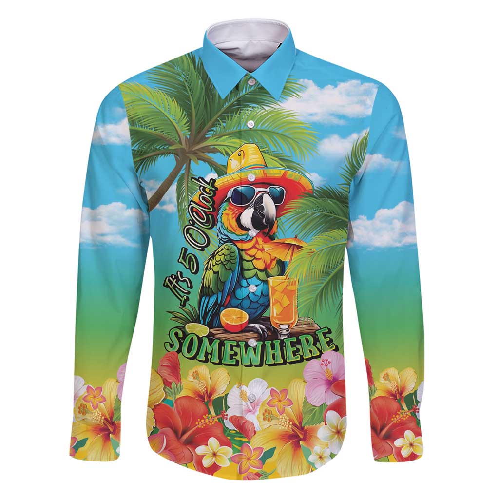 Always 5 O'clock Family Matching Puletasi and Hawaiian Shirt Hawaiian Tropical Parrot - Polynesian Pride