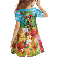 Always 5 O'clock Kid Short Sleeve Dress Hawaiian Tropical Parrot - Polynesian Pride