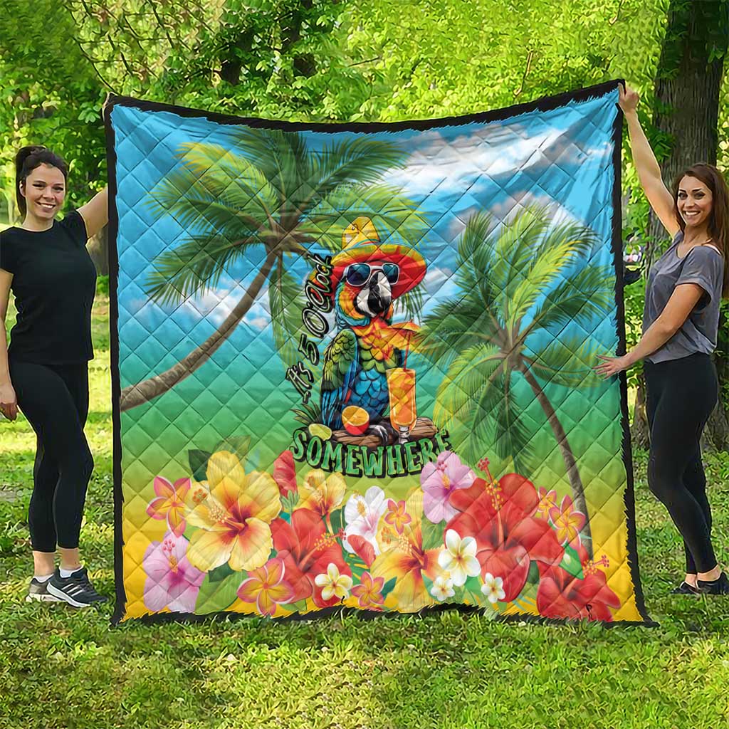Always 5 O'clock Quilt Hawaiian Tropical Parrot - Polynesian Pride