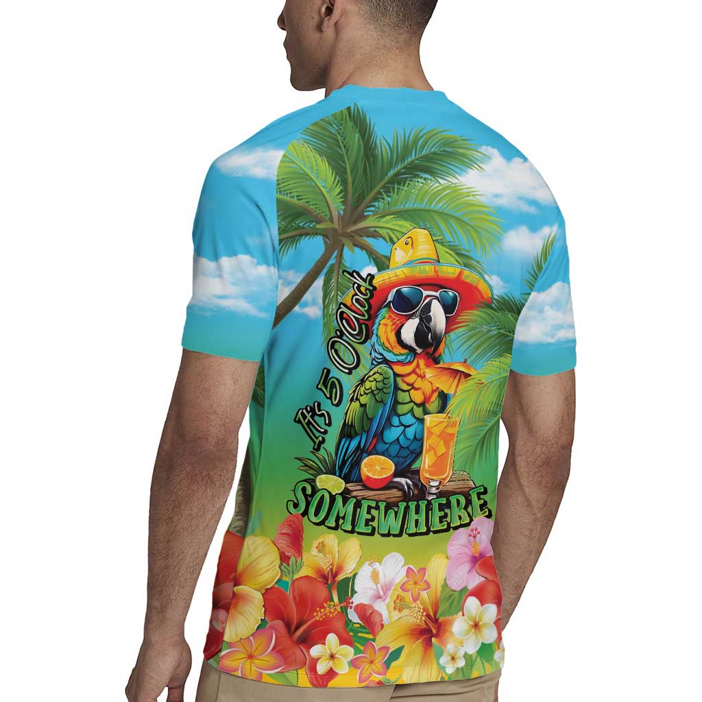 Always 5 O'clock Rugby Jersey Hawaiian Tropical Parrot - Polynesian Pride