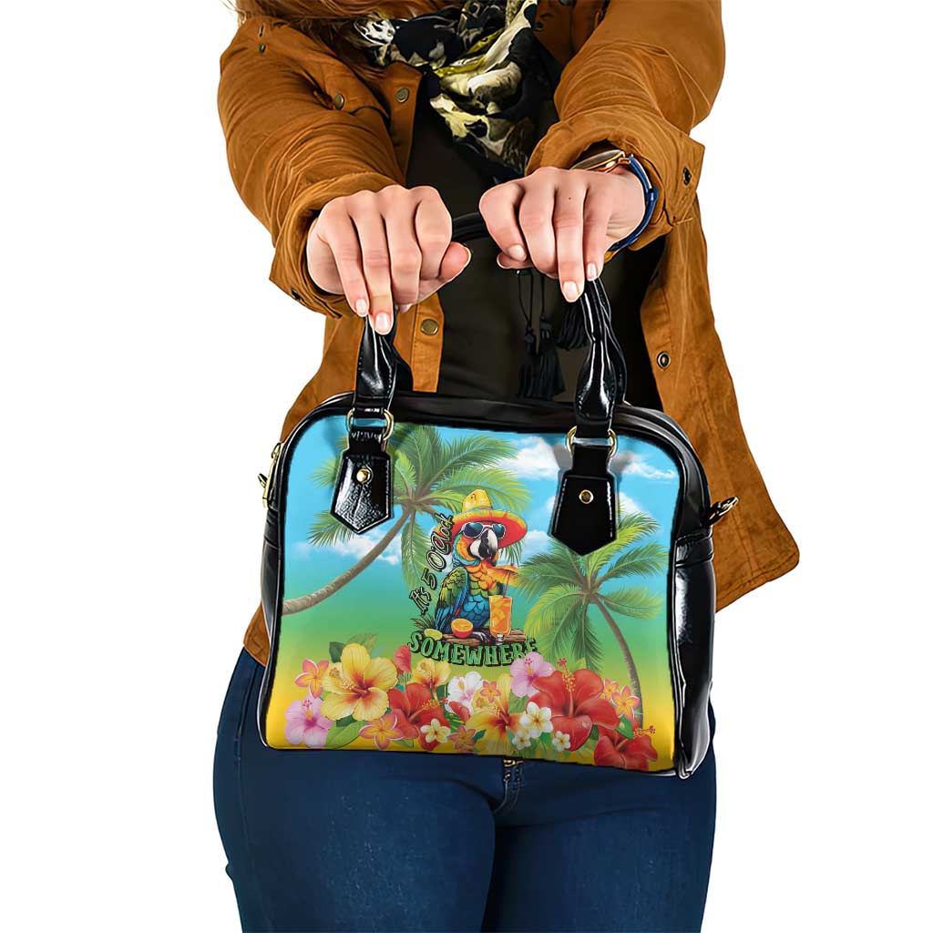 Always 5 O'clock Shoulder Handbag Hawaiian Tropical Parrot LT9 One Size Blue - Polynesian Pride