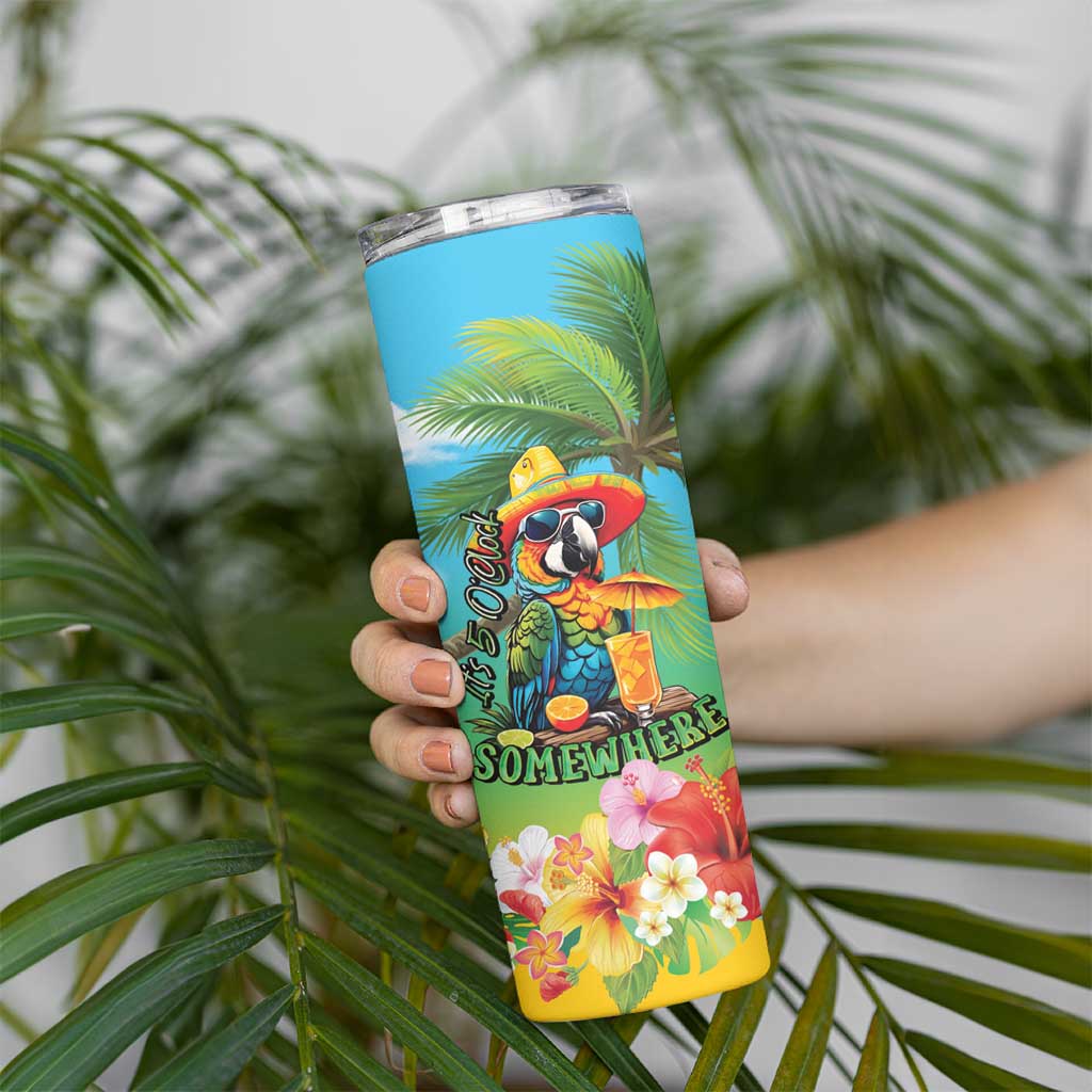 Always 5 O'clock Skinny Tumbler Hawaiian Tropical Parrot - Polynesian Pride