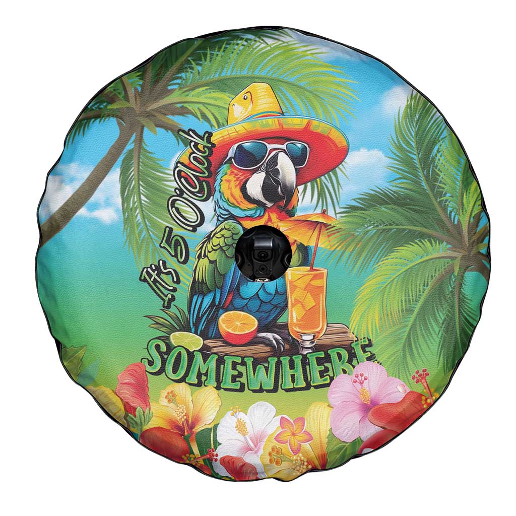 Always 5 O'clock Spare Tire Cover Hawaiian Tropical Parrot - Polynesian Pride